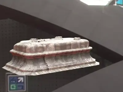 Bull statue model Stand 3D model