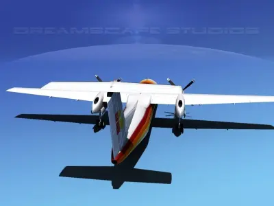 DeHavilland DHC-8-Q300 Iberia 3D model