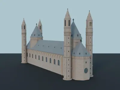 Worms cathedral 3D model