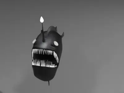 angler fish 3d Free low-poly 3D model