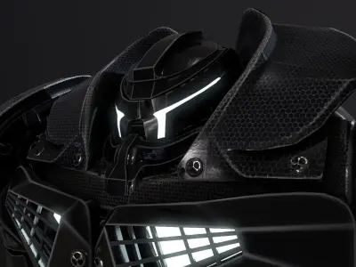 DEVASTATOR futuristic suit Low-poly 3D model