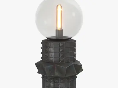 Totem Table Lamp 3 Part Clear 3D model