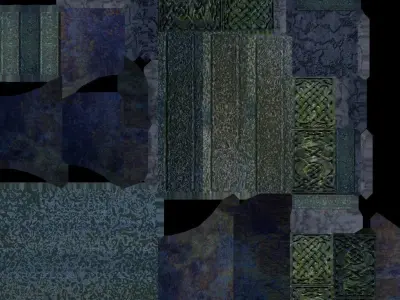 Celtic Column Arch Free low-poly 3D model