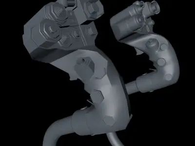 helicopter cloche Low-poly 3D model