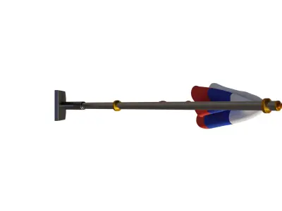 Wall Flag Russia 3D model