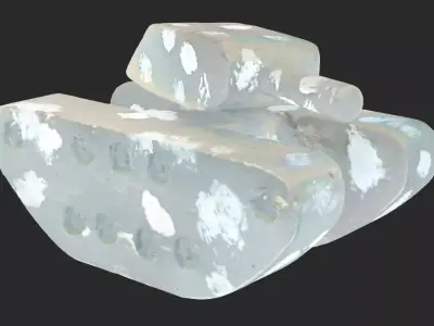 Hand Made Toy Wooden Tank 3D model