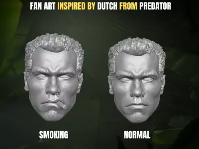 Dutch fan art head for action figures 3D print model