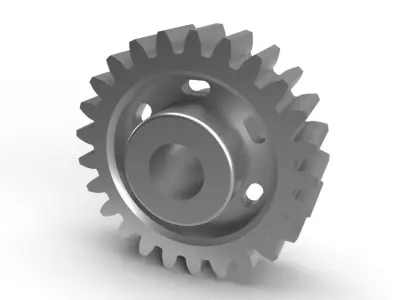 Slotted Gear Free 3D model