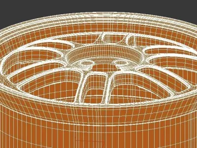 Wheel Enkei RPF1 Low-poly 3D model