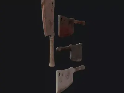 Butcher Axe Low-poly 3D model purchase
