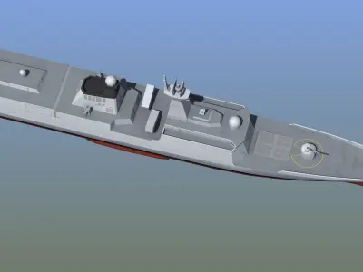 Type 054A Frigate Low-poly 3D model
