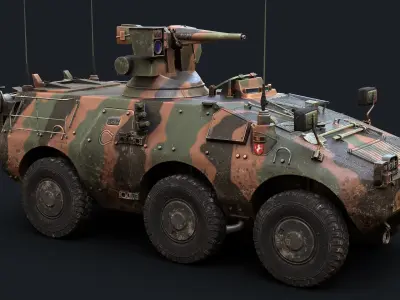 Iveco Oto Melara VBL Puma 6x6 Low-poly 3D model