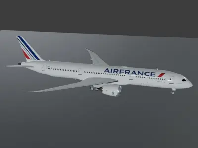 Air France Boeing 787-9 3D model Low-poly 3D model