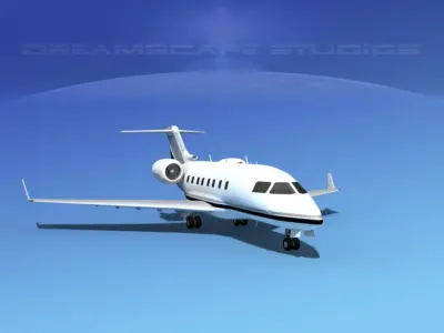 Bombardier Challenger CL-605 V04 3D model