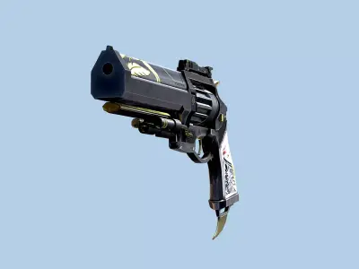 HAWKMOON GUN Low-poly 3D model