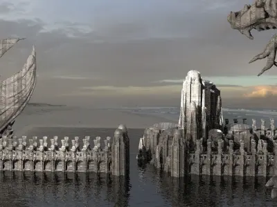 Dragon Monolith Bridge kit bash 3D model