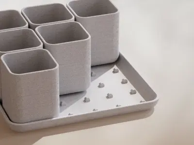 Small herbs plantern sysem - commercial licence 3D print model