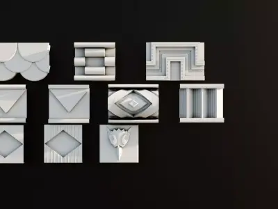 Ornament Pack Vol 7 - Baroque Gothic Romanesque 3D model