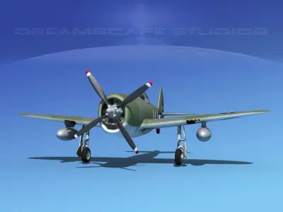 Republic P-47D Thunderbolt V14 3D model