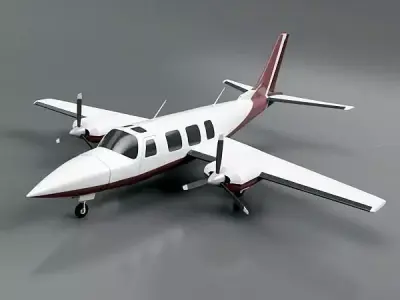 Piper Aerostar private turboprop airplane 3D model