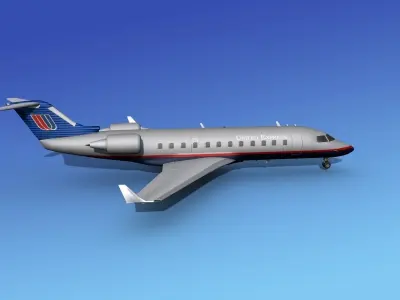 Canadair CRJ200 United Express 3D model