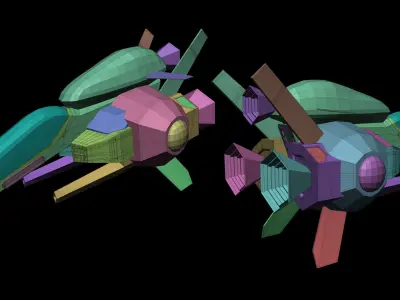 R-Type - Rwf-9A Arrowhead - Fighter unit 3D model