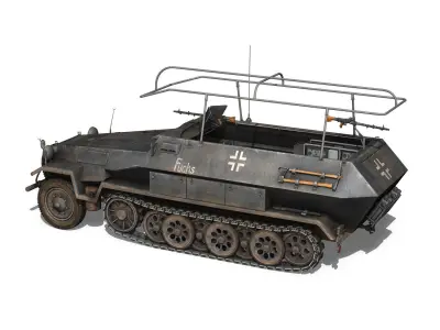 SDKFZ 251 3 - Ausf B - Communications Vehicle - 8PD 3D model
