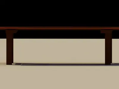 Low Poly Wooden Bench Low-poly 3D model