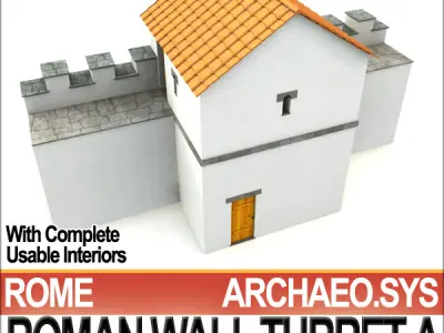 Ancient Roman Wall Turret A 3D model