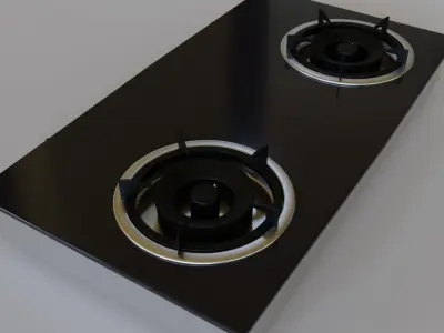 Double Burner Gas Stove  Free 3D model