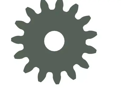 3DPrintable - Spur Gears pressure angle 20 degr - M1 3D model