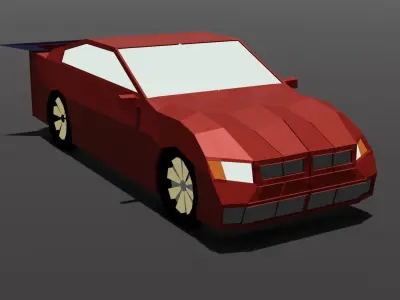 Low Poly sports car - Low Poly Free low-poly 3D model