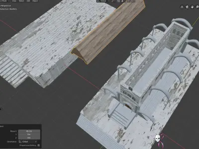 Cathedral Gothic Style compatible with any temporal era Low-poly 3D model