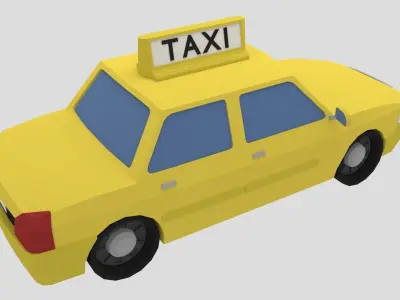 NYC taxi - Low Poly Free low-poly 3D model