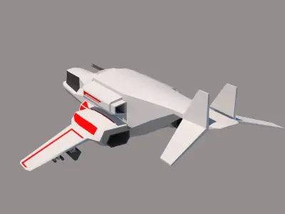 Spaceship CYS-1603 Low-poly 3D model