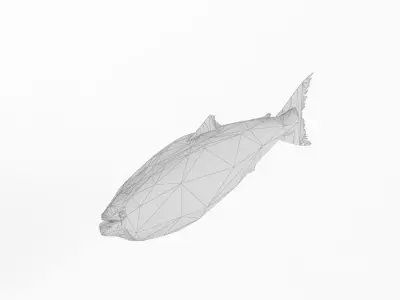 Low Poly Fish and Tuna Set Animal Lowpoly Low-poly 3D model