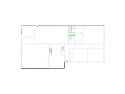 Detailed Exterior Sketch by Interior - 1501-2000 SF - Xactimate 3D model