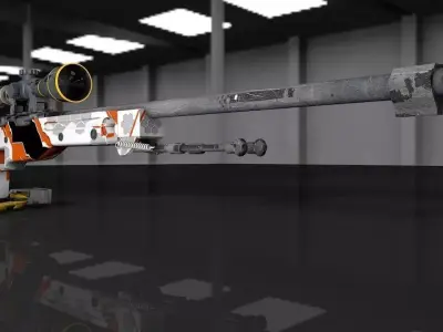 AWP model rifle with stripes Free 3D model