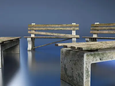 Benches park bench - park bench Free low-poly 3D model