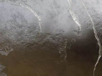 poleaxe halberd with procedural Scratched metal material Low-poly 3D model