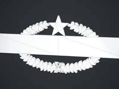 Combat Infantryman Badge Low-poly 3D model