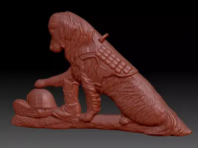 Military Dog 3D print model
