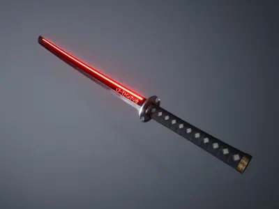 Katana Low-poly 3D model