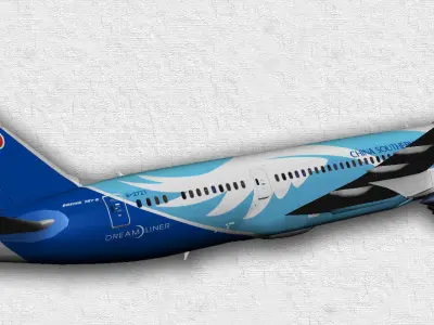 Boeing 787-8 China Southern Low-poly 3D model