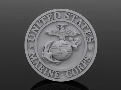united states marine corps pendant 3D print model