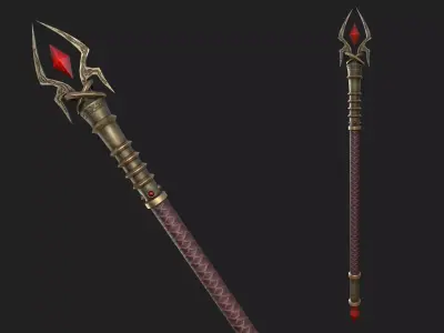 Imperial scepter Low-poly 3D model