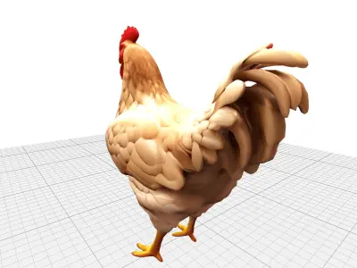 Chicken Lowpoly Low-poly 3D model