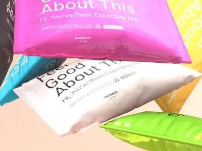 PBR Parcel Bag Low-poly 3D model