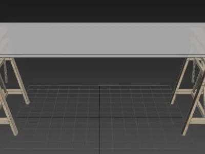 LowPoly Table Teatro Low-poly 3D model