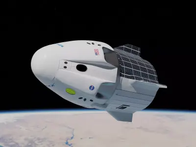 SpaceX Crew Dragon Spacecraft 3D model